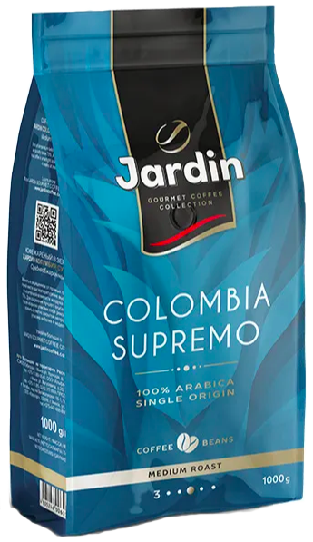 Кофе зерновой Jardin Colombia supremo вак/уп 1 кг