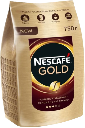 Кофе растворимый кристалл Nescafe Gold 750 г