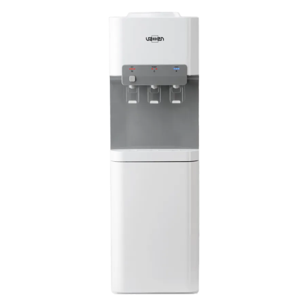 Кулер напольный Vatten V11WKB (Ваттен) компрессорный, белый с серебром, с холодильником