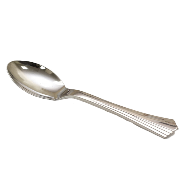 Ложка столовая пластик металлик 17,5см. 18шт/уп