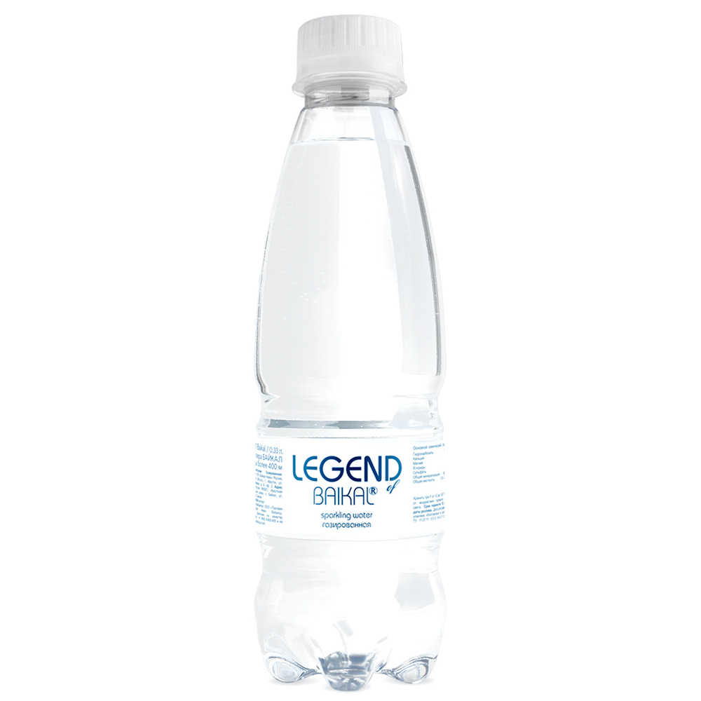 Вода Легенда Байкала 0,33л газированная (ПЭТ)