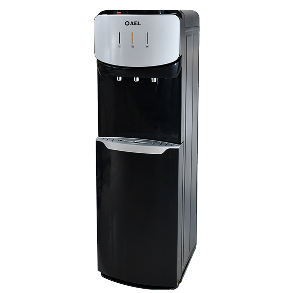 Кулер напольный AEL LD-AEL-819a (АЕЛ) электронный, черный с серебром, нижняя загрузка