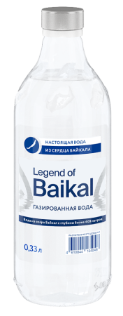 Вода Легенда Байкала 0,33 литра газированная (стекло)