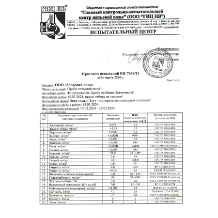 Вода Адыл Тау в одноразовой таре 19 литров