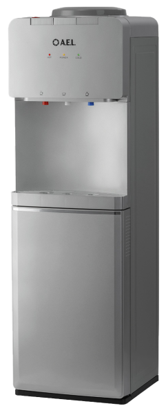Кулер напольный AEL LD-AEL-422c (АЕЛ) электронный, серебро, со шкафчиком