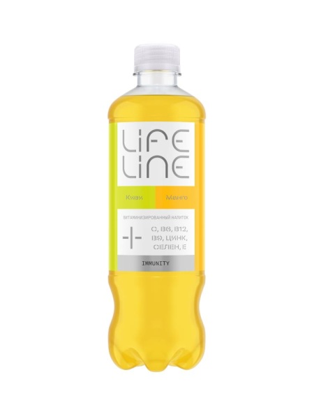 Напиток безалкогольный витаминизированный Lifeline IMMUNITY со вкусом Манго и Киви 0.5 л.