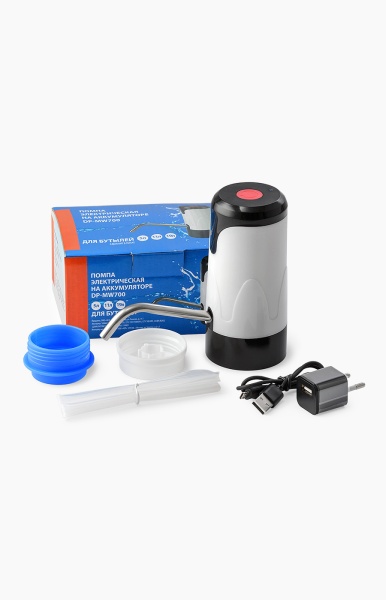 Помпа электрическая АЕL "DP-MW700" (АЕЛ) на аккумуляторе, белая с чёрным