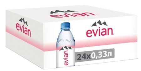 Вода Evian (Эвиан) 0.33л негазированная ПЭТ (24шт/уп)