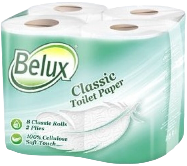 Бумага туалетная "БеЛюкс" двухслойная 4 рулона Бумага туалетная "БеЛюкс" двухслойная 4 рулона