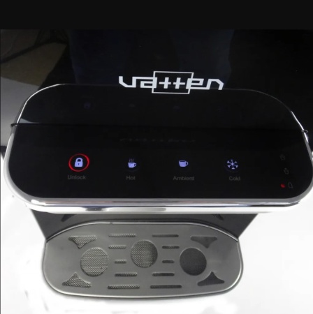 Кулер напольный Vatten L06NK (Ваттен) компрессорный, серебро с черным, нижняя загрузка