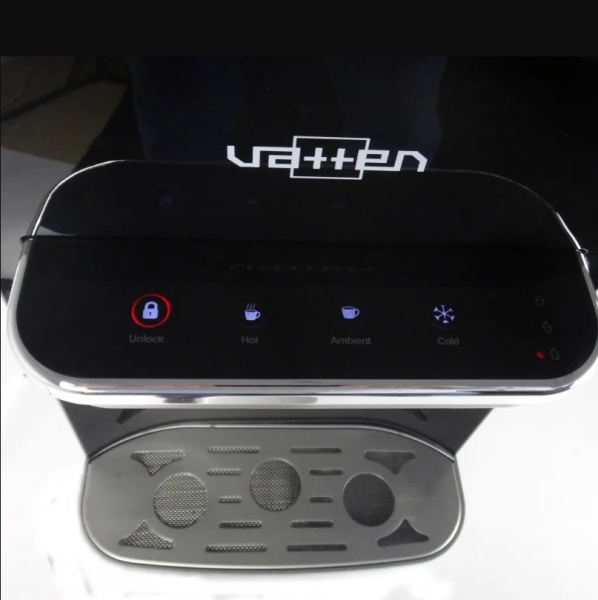 Кулер напольный Vatten L06NK (Ваттен) компрессорный, серебро с черным, нижняя загрузка