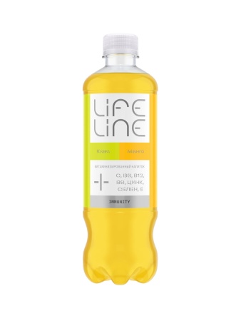Напиток безалкогольный витаминизированный Lifeline IMMUNITY со вкусом Манго и Киви 0.5 л.