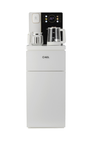 Кулер напольный AEL Тиабар TB83a-LD (АЕЛ) электронный, белый, со шкафчиком, нижняя загрузка