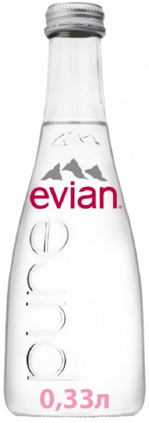 Вода Evian (Эвиан) 0.33 литра негазированная