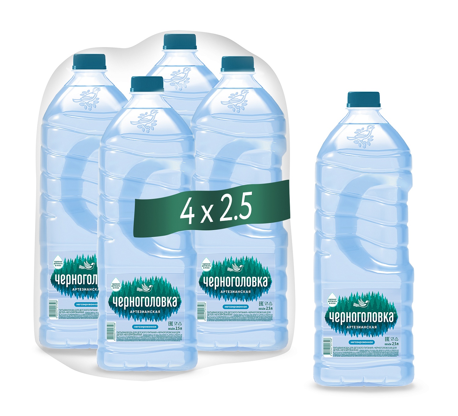 Вода Черноголовка 2.5 литра негазированная (ПЭТ)