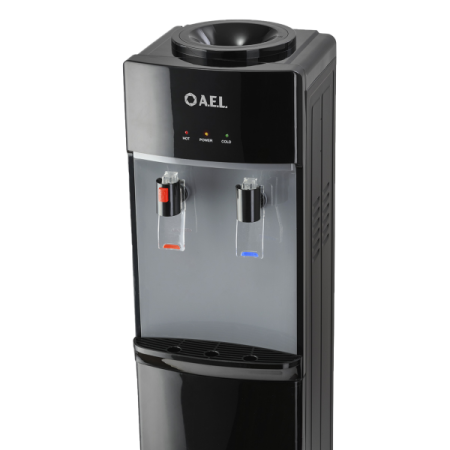 Кулер напольный AEL LD-AEL-425 (АЕЛ) электронный, черный с серебром