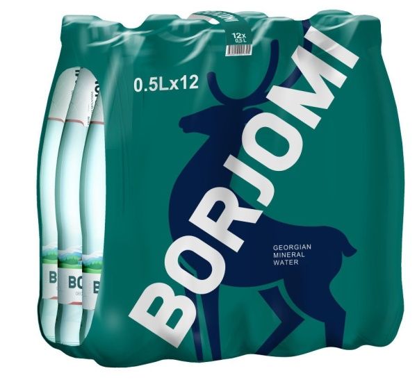 Вода Borjomi (Боржоми) 0.5л газированная СТЕКЛО (12шт/уп)