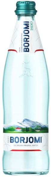 Вода Borjomi (Боржоми) 0.5 литра газированная (стекло)