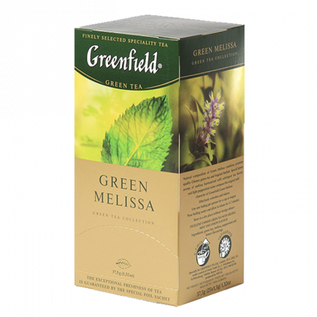 Чай Greenfield Green Melissa (1.5г*25 пакет) (пачка)  травяной (10шт/кор)