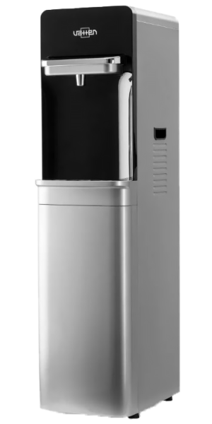 Кулер напольный Vatten L06NK (Ваттен) компрессорный, серебро с черным, нижняя загрузка