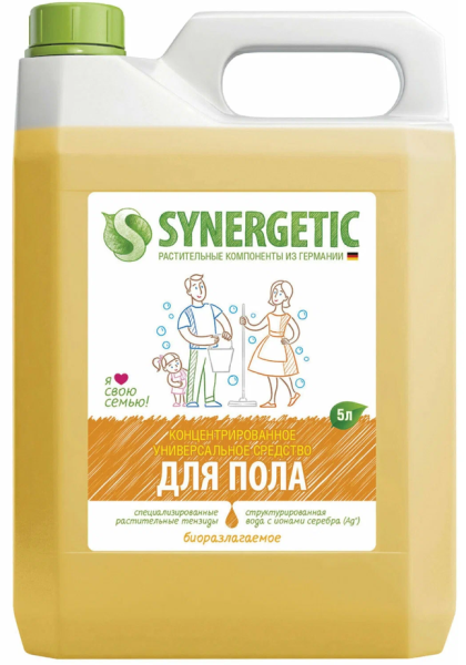 Средство для мытья пола Synergetic 5л.