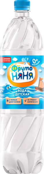 Вода ФрутоНяня детская 1.5 литра негазированная (ПЭТ)