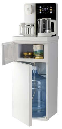 Кулер напольный AEL Тиабар TB83a-LD (АЕЛ) электронный, белый, со шкафчиком, нижняя загрузка