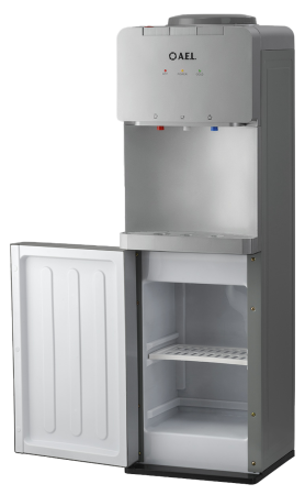 Кулер напольный AEL LD-AEL-422c (АЕЛ) электронный, серебро, со шкафчиком