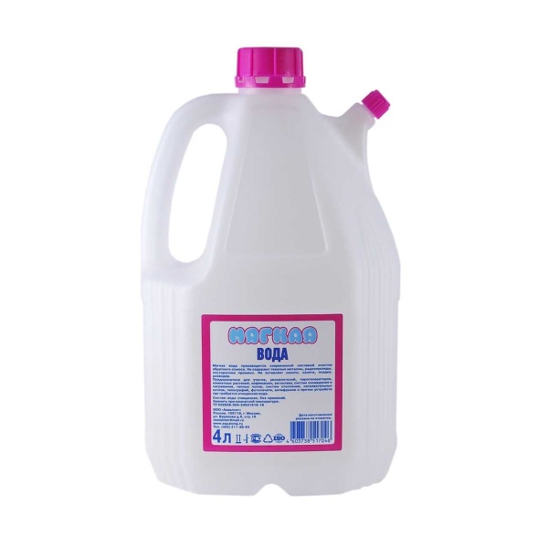 Дистиллированная вода для утюгов Мягкая, 4 литра
