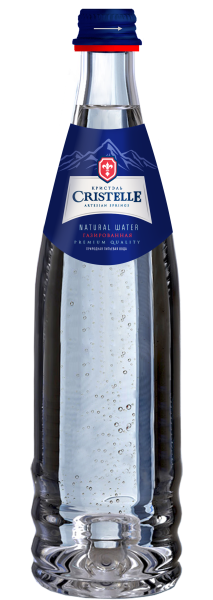 Вода Cristelle 0.75 литров газированная (стекло)