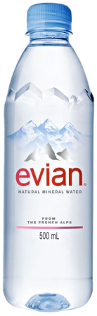 Вода Evian (Эвиан) 0.5 литра негазированная (ПЭТ)