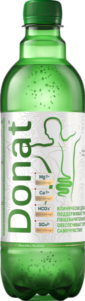 Вода Donat Mg (Донат Мг) 0.5 литра газированная (ПЭТ)
