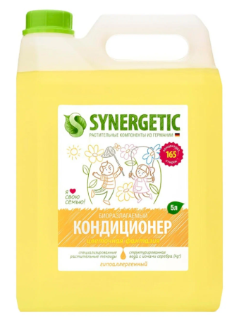 Кондиционер для белья  Synergetic Цветочная фантазия 5 л.