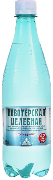 Вода Новотерская 0.5 литра газированная (ПЭТ)