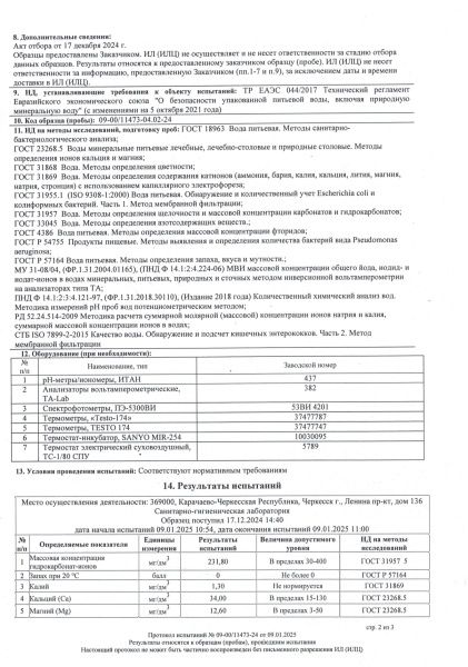Вода Архыз 1.5 литра газированная (ПЭТ)