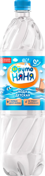 Вода ФрутоНяня детская 1.5 литра негазированная (ПЭТ)
