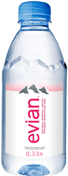 Вода Evian (Эвиан) 0.33 литра негазированная (ПЭТ)