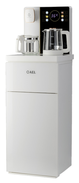 Кулер напольный AEL Тиабар TB83a-LD (АЕЛ) электронный, белый, со шкафчиком, нижняя загрузка