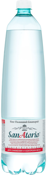 Вода СанАторио 1.5 литра газированная (ПЭТ)