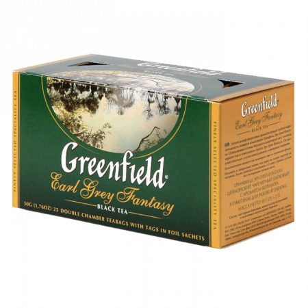 Чай Greenfield Earl Grey Fantasy черный с бергамотом 25 п