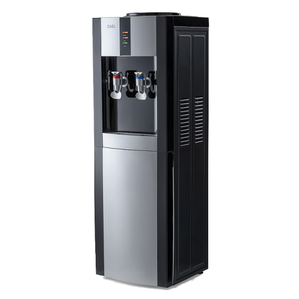 Кулер напольный AEL LK-AEL-47 (АЕЛ) только нагрев, черный с серебром