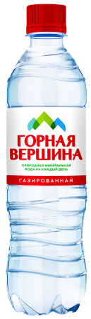 Вода Горная вершина 0.5 литра газированная (ПЭТ)