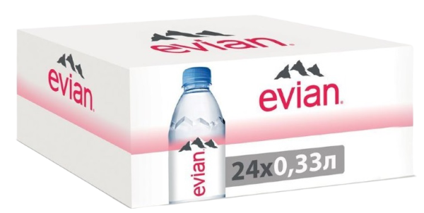 Вода Evian (Эвиан) 0.33 литра негазированная